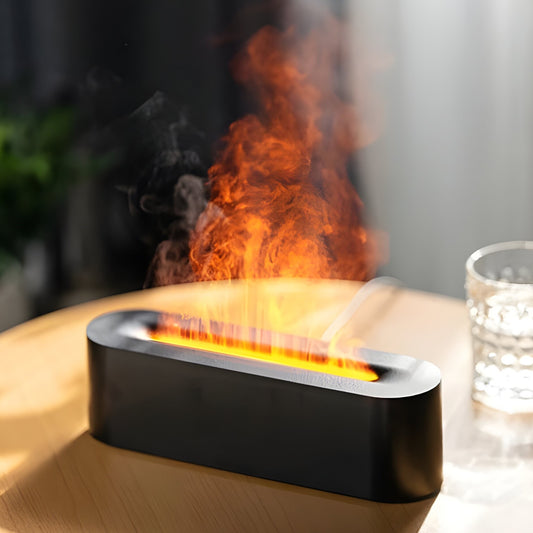 The AromaX FlameDance diffuser in black color giving an unforgettably touch to your home.